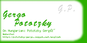 gergo pototzky business card